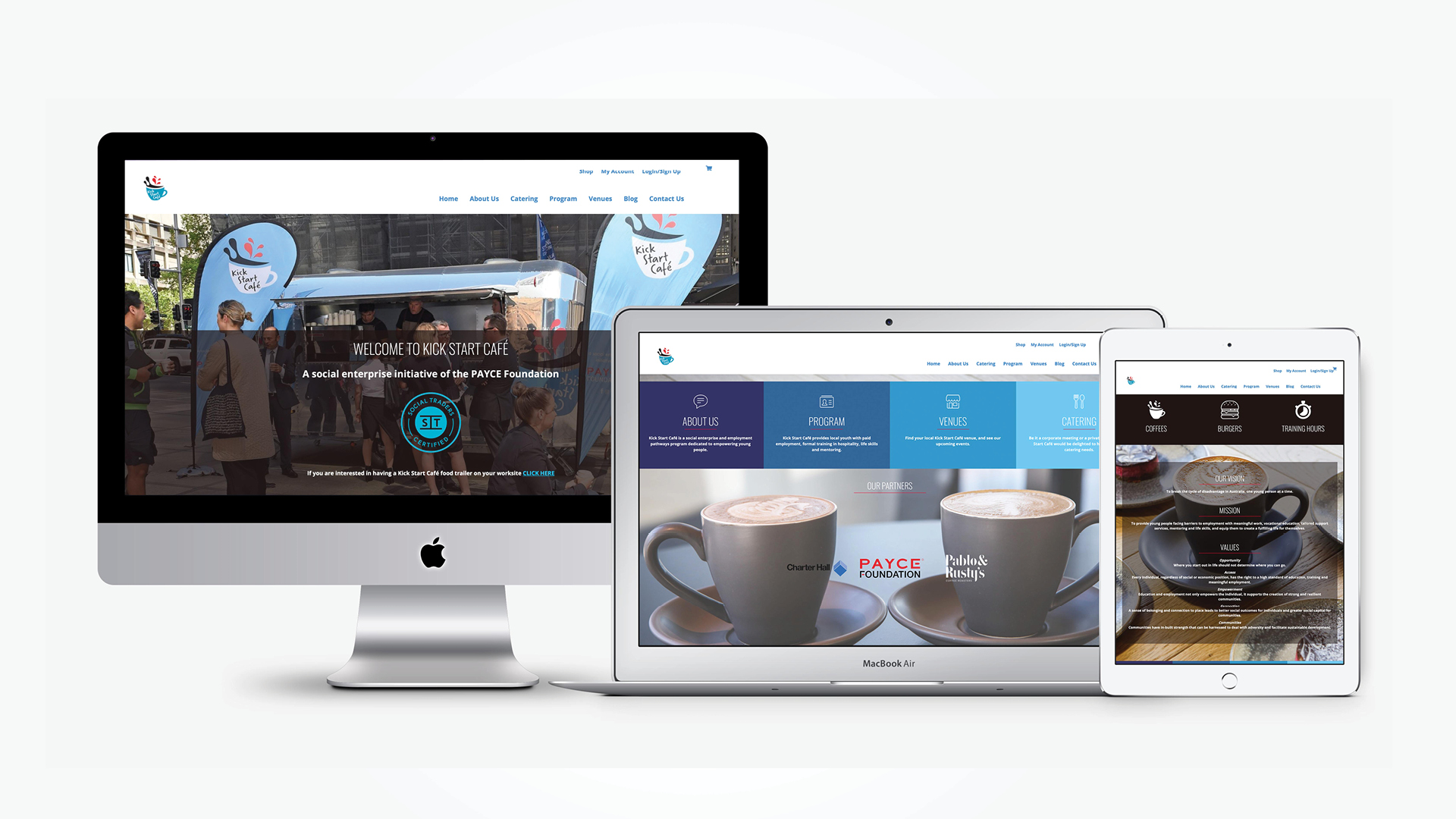 Payce Foundation-Kickstart Cafe website design by Think creative Agency