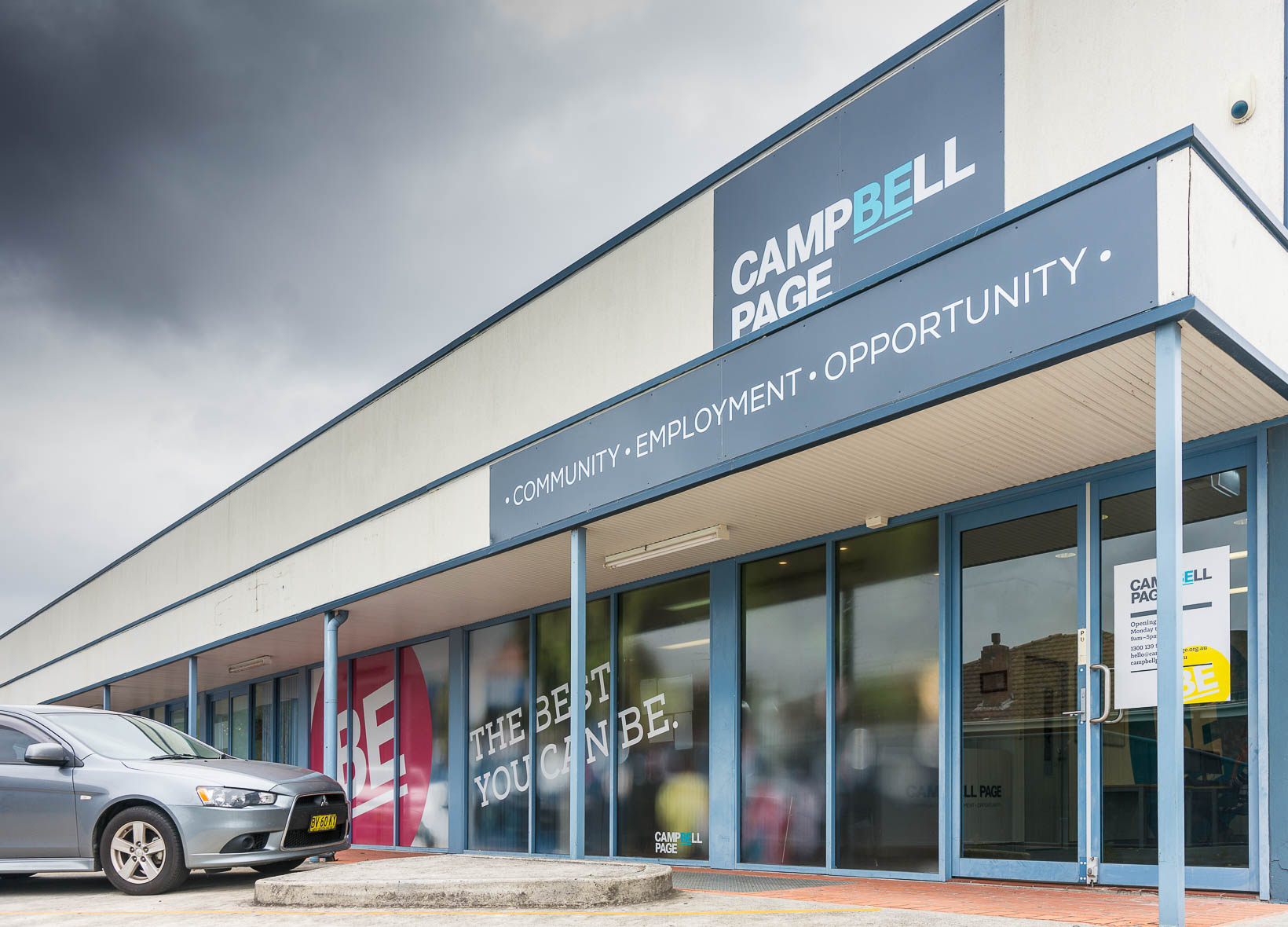 campbell page signage by think creative agency