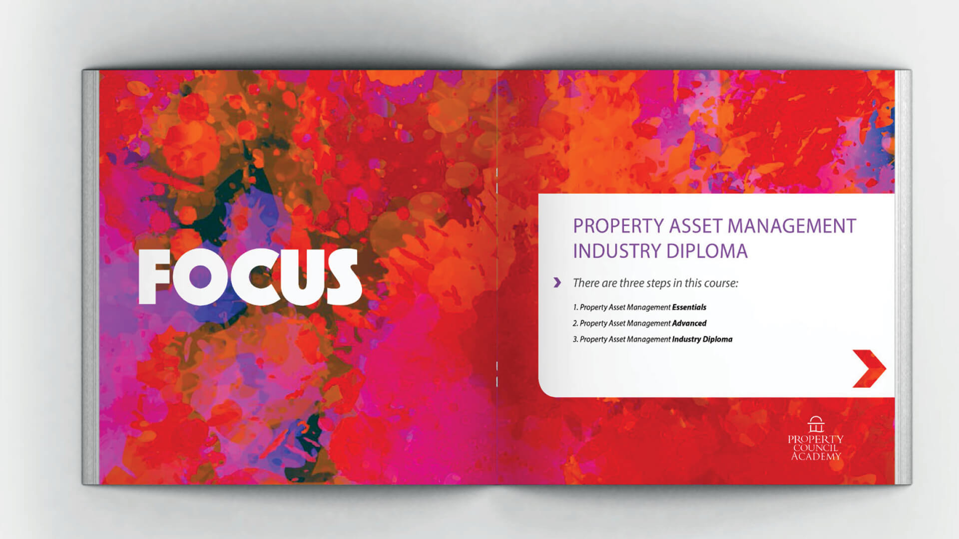 Property Council academy collateral design by think creative agency