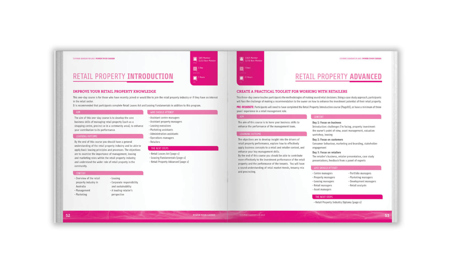 Property Council Academy Brochure Design by Think Creative Agency
