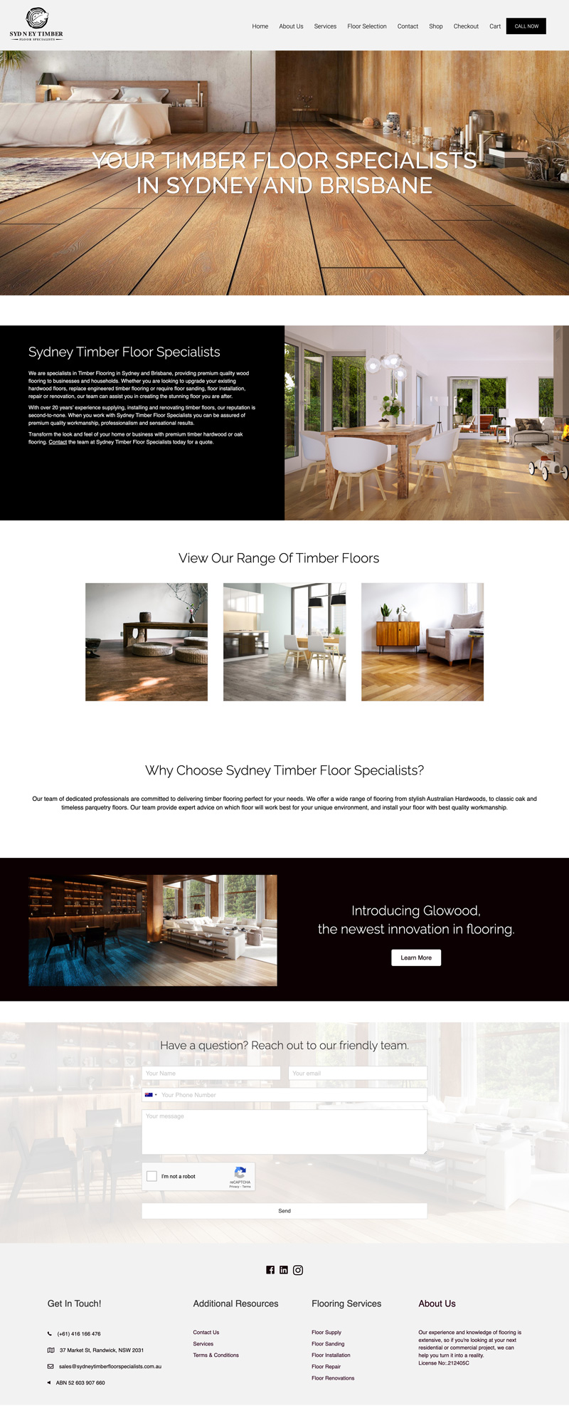 Sydney Timber Floor Specialists website design