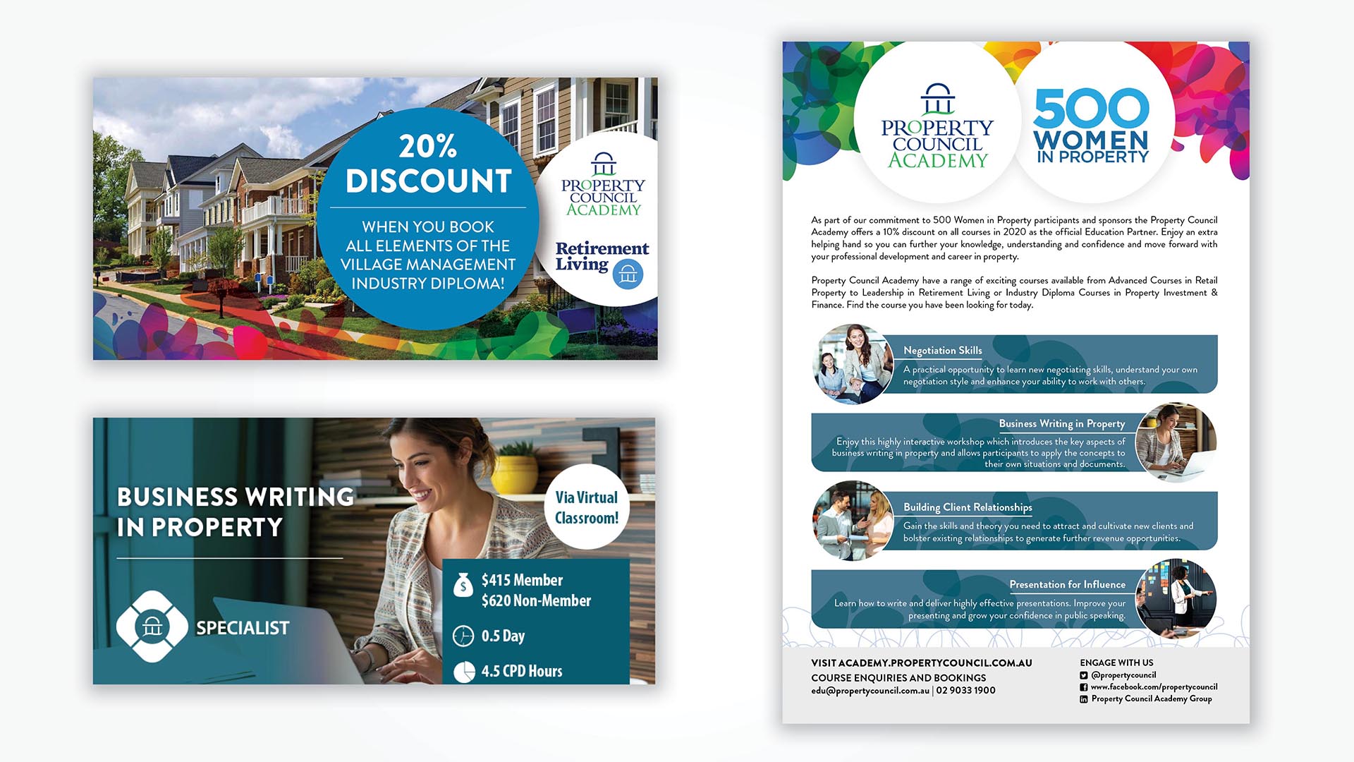 Property Council Academy brochure design 3