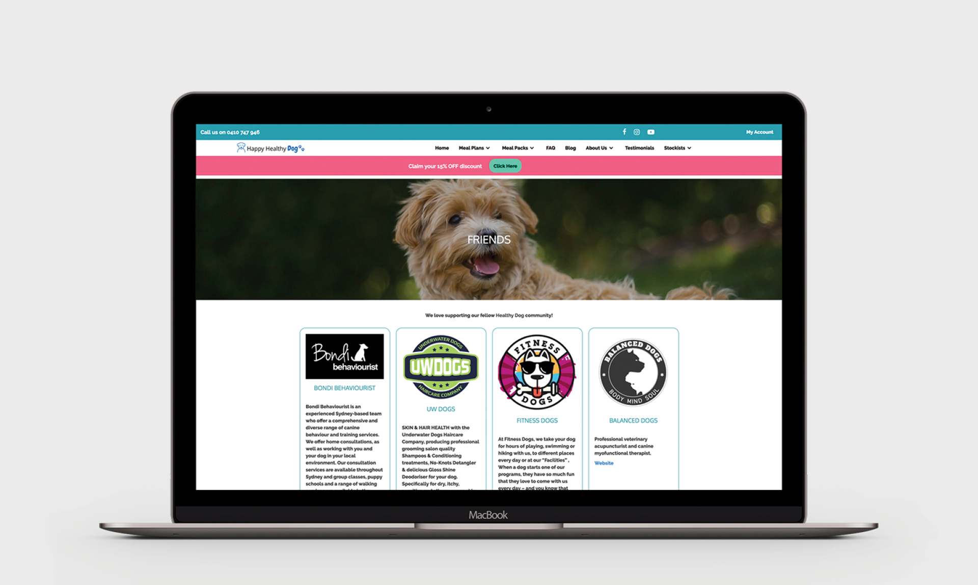 Happy Healthy Dog Website Development by Think Creative Agency4
