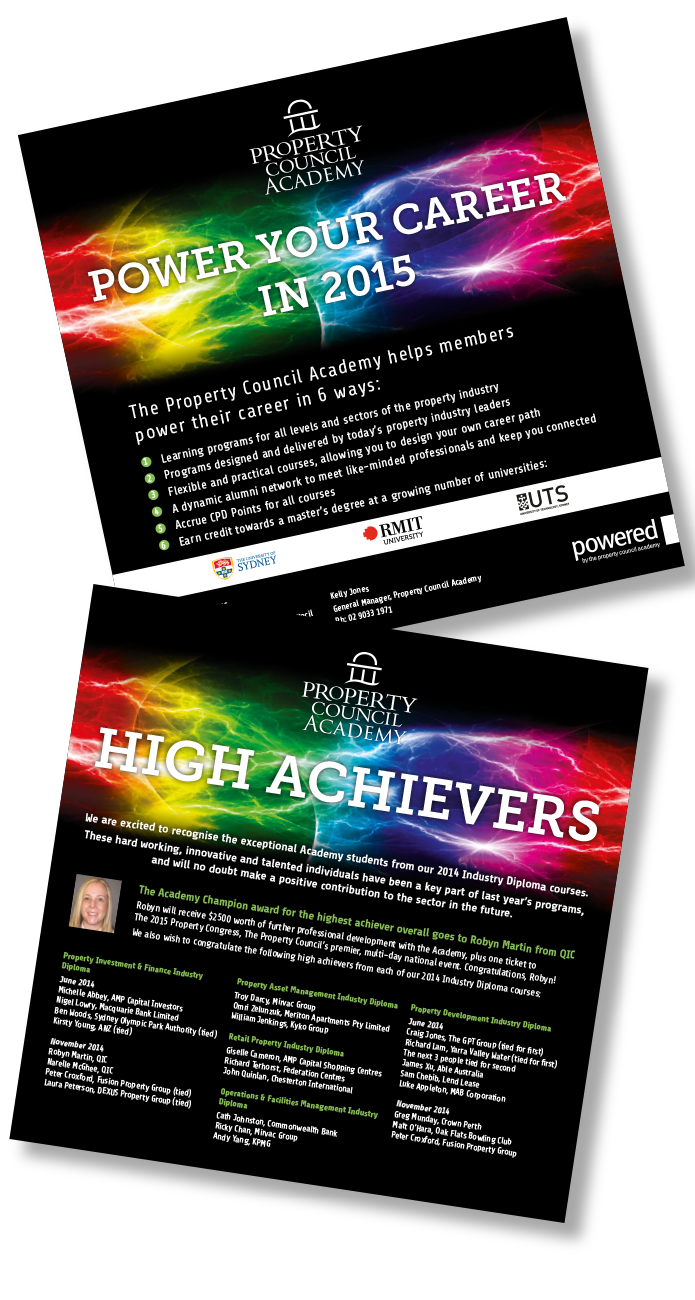 Property Council Academy 1015 Courses Collateral by Think Creative Agency