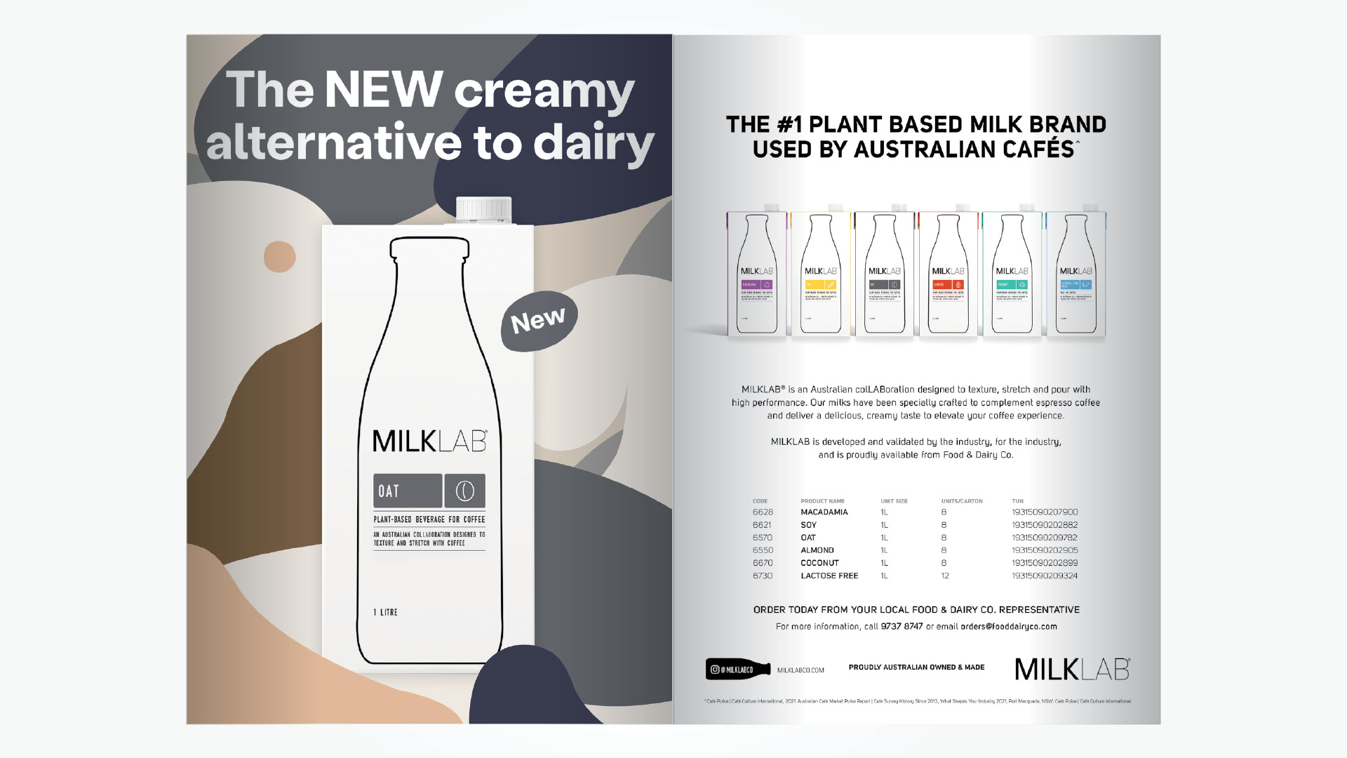 Food&Dairy Co brochure design