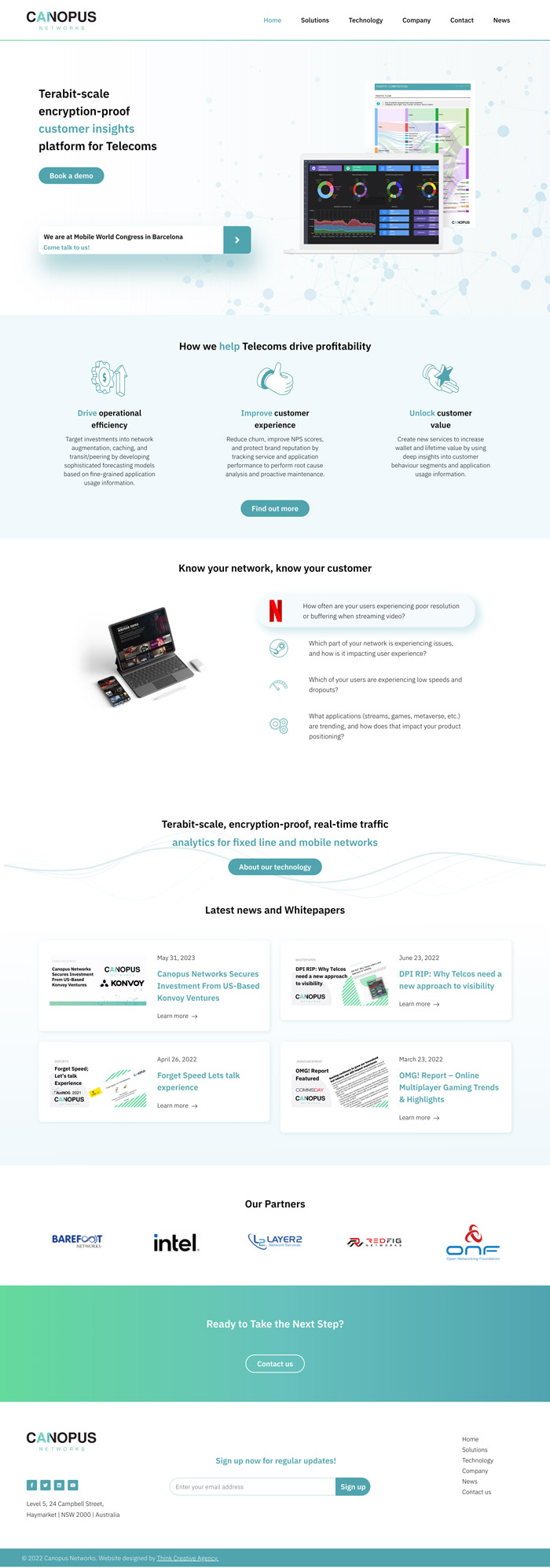 Canopus Networks Web Design Home Page