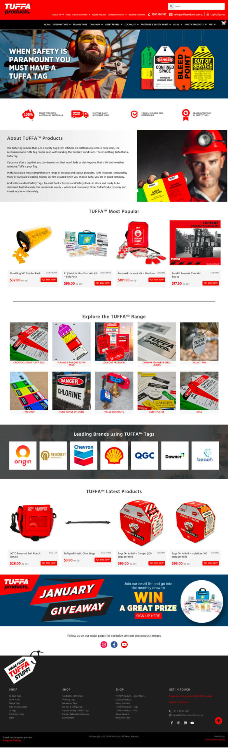Website Design & Development tuffa products