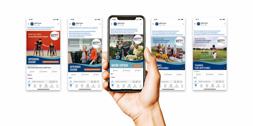 NSW Ports Social Media design by Think Creative Agency