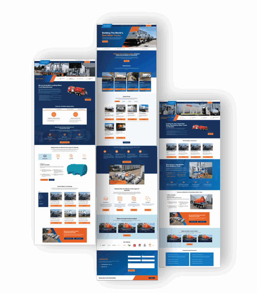 allquip website development by think creative agency